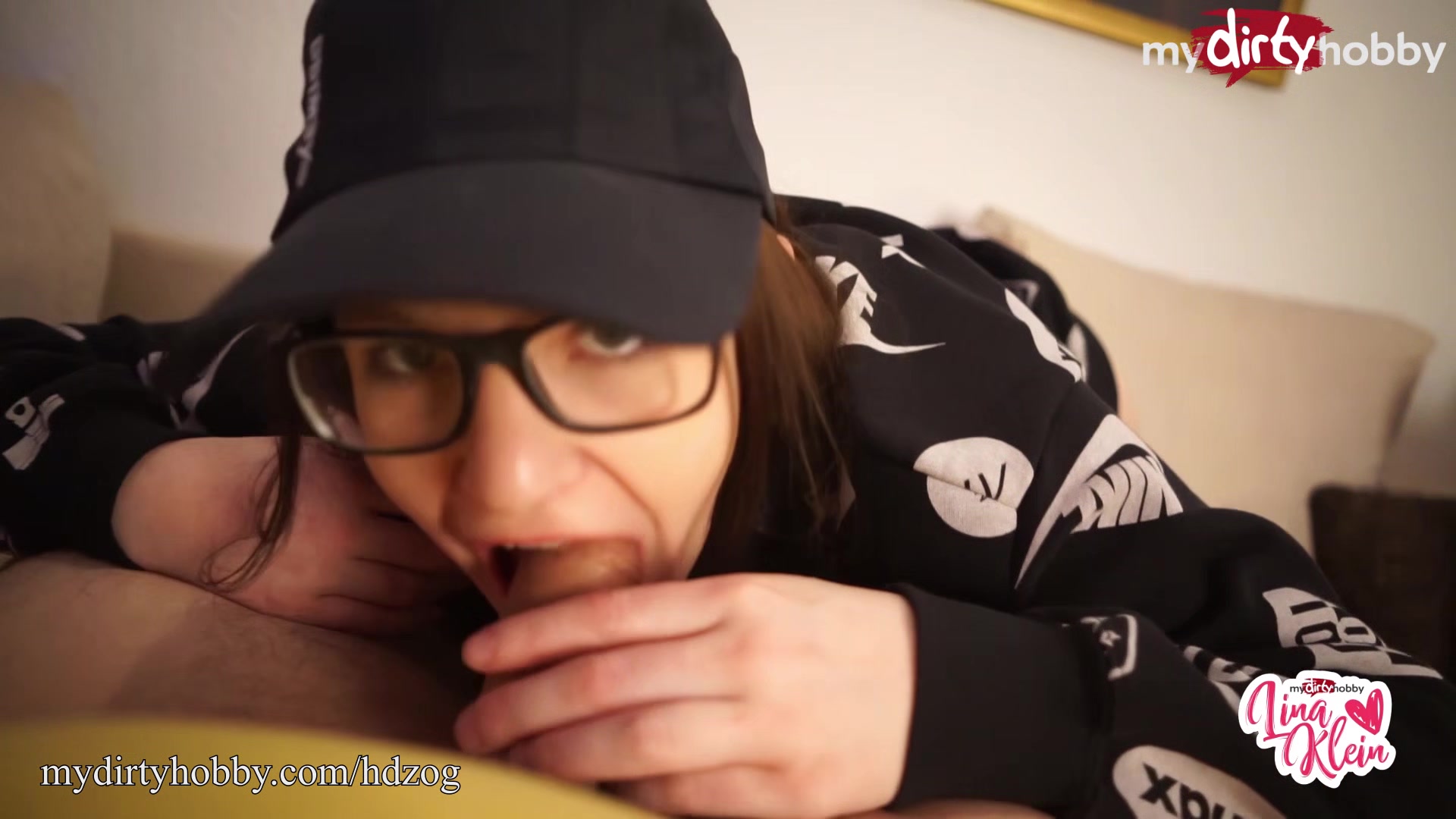 MyDirtyHobby - Nerdy college teen 18+ riding in reverse cowgirl and facialized by roommate