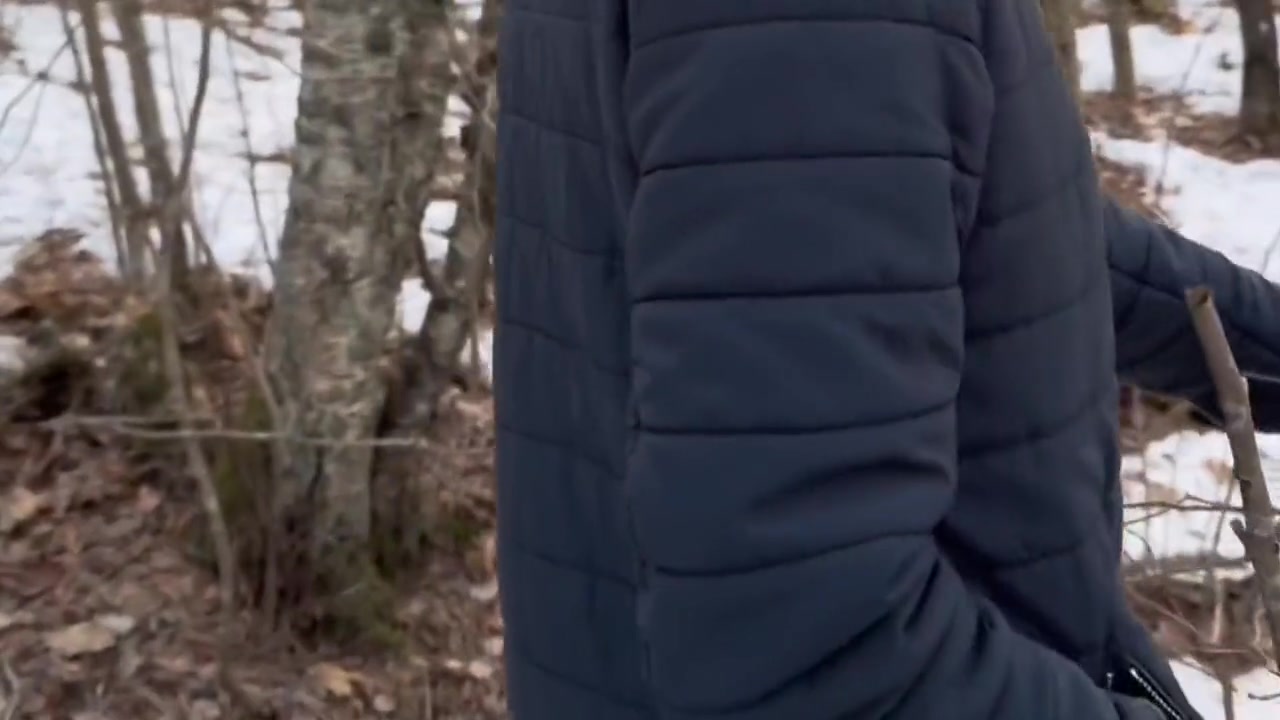 Fucking My Stepbrother In The Snowy Woods. He Filled Me Up