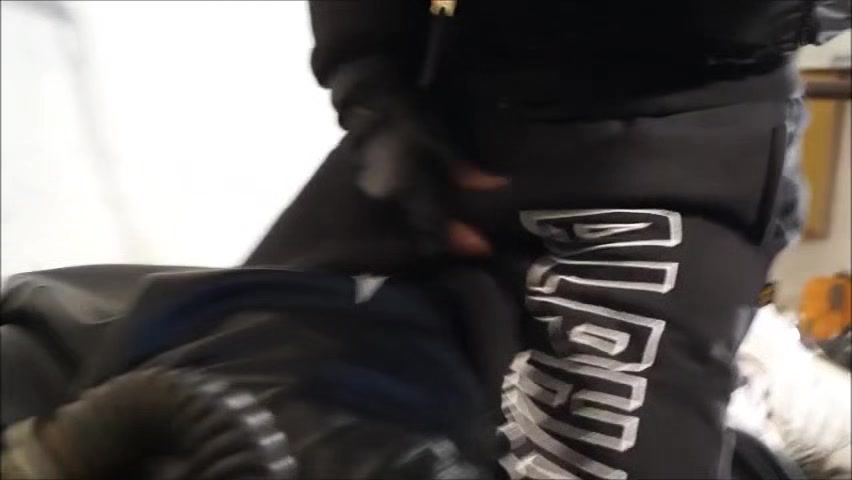Proll playing with his leather biker boy