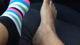 My feet with & without socks