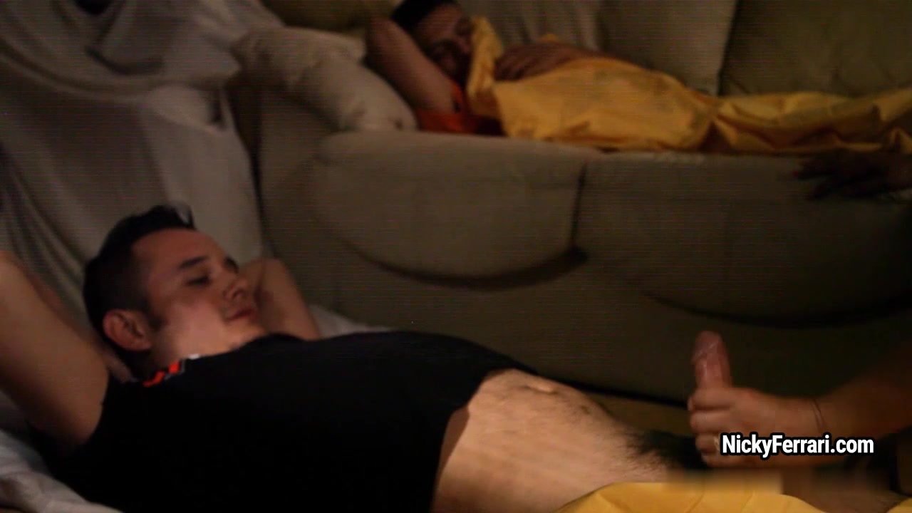 Sexy MILF Nicky Ferrari is throating dick and makes handjob for cum
