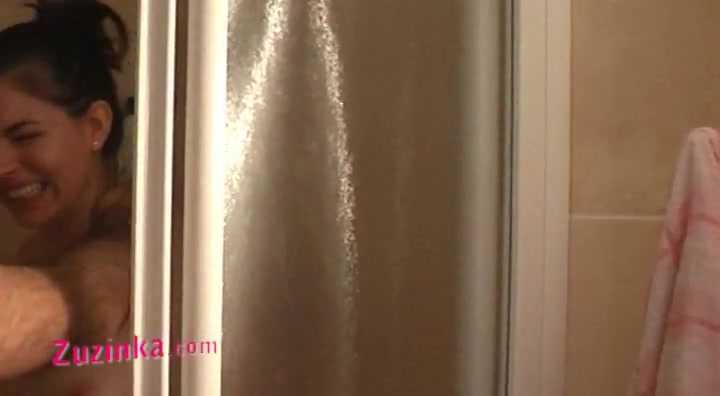 Zuzinka enjoys huge dick in bathroom