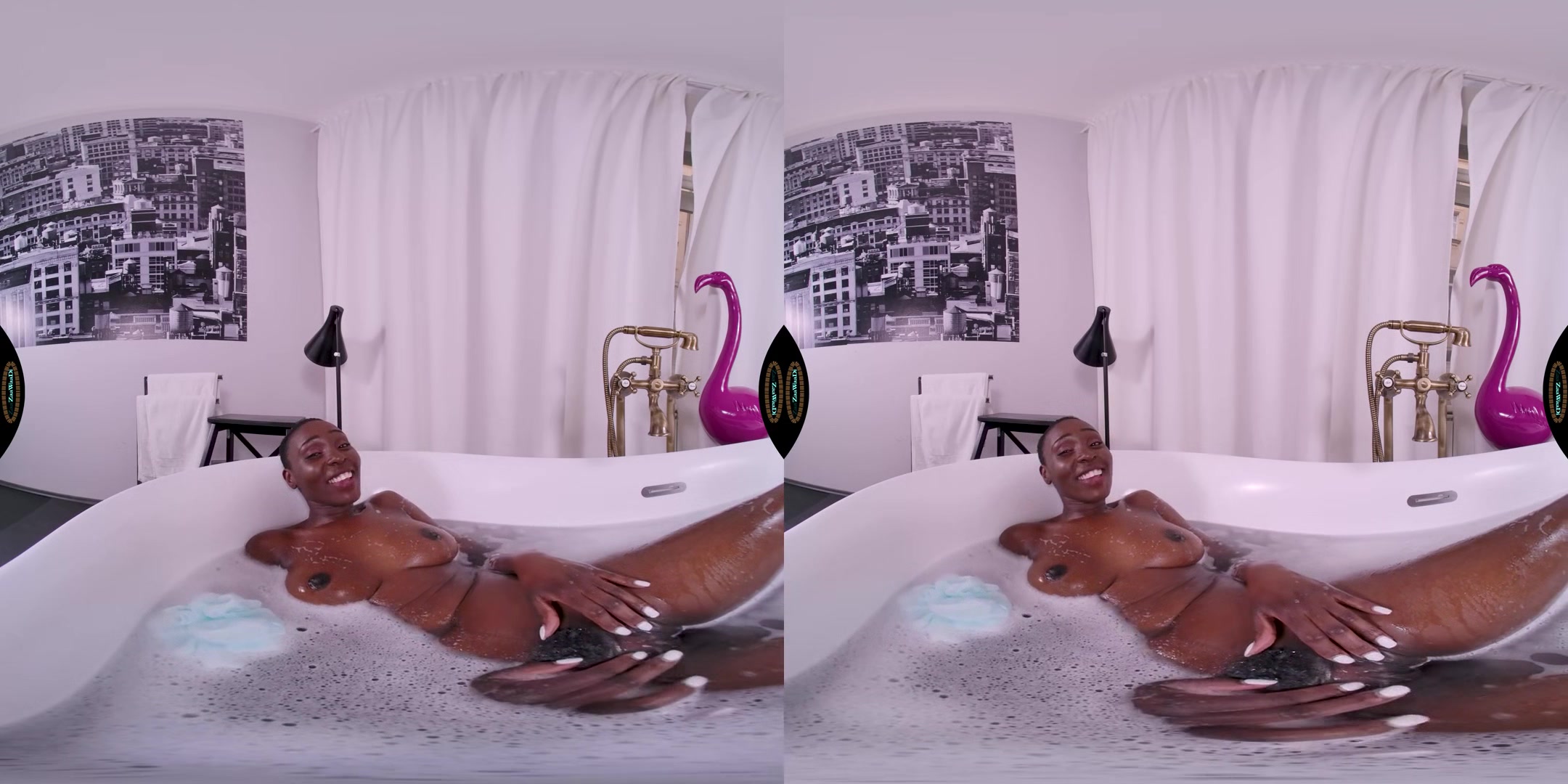 Taking A Hot Bath - Big Tits African Pornstar Zaawaadi Solo