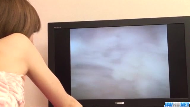 Amateur, Ria Sakurai, blows while having another cock in her twat
