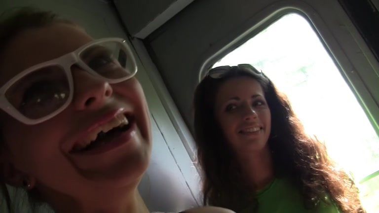 Outdoor oral job and lesbo scene