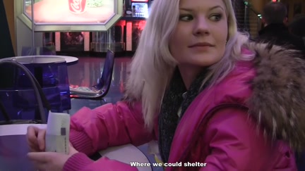 Woman fuck in public shitter