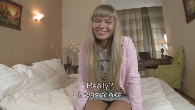 Seducing golden-haired playing sexual adult games with hard pecker