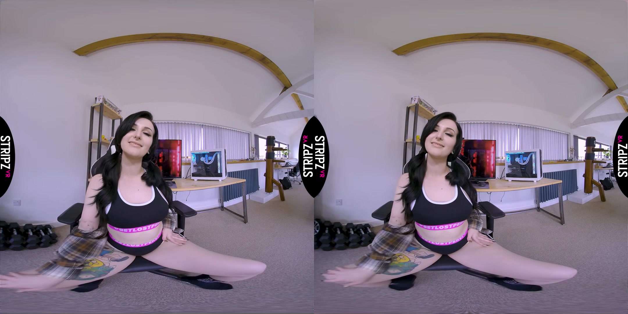 Gamer Girl - Fair Skinned Brunette Babe Solo Tease