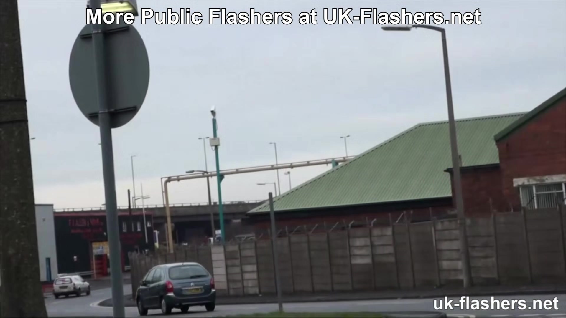Can you Take that Off for Us? UK Housewife on the Streets at UK-Flashers