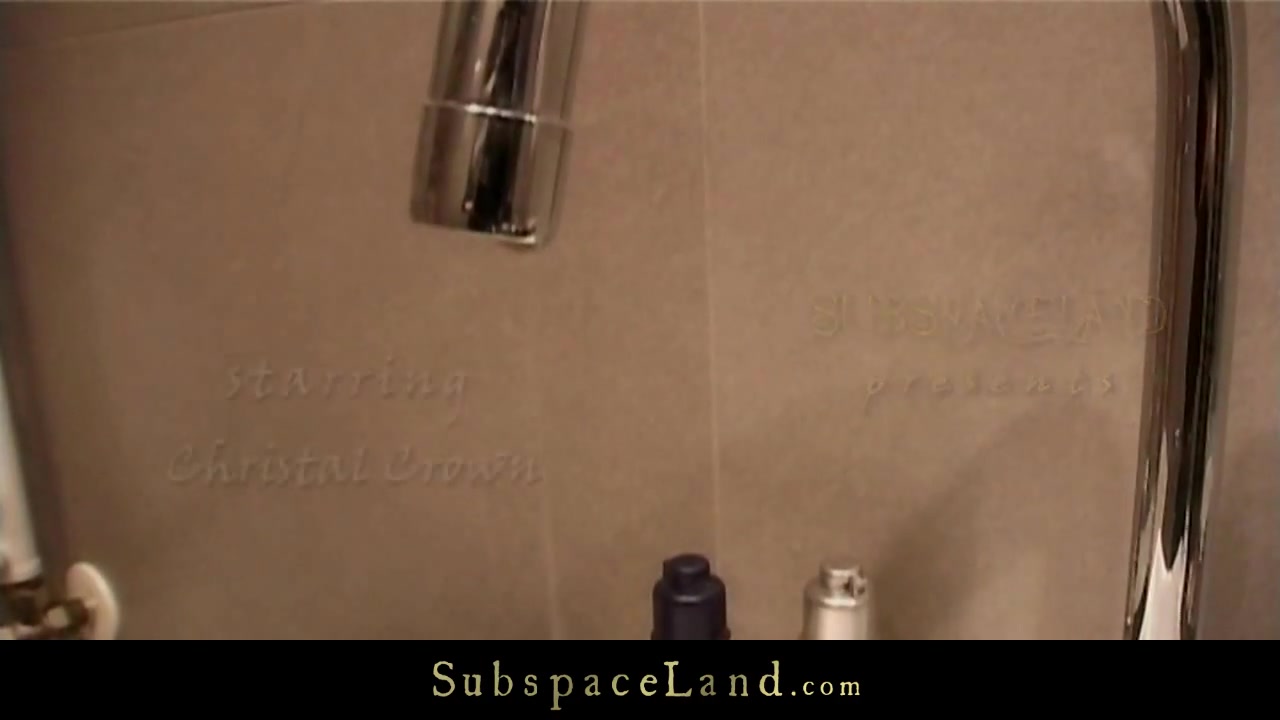 Sexy redhead bondage in the shower and after fucked