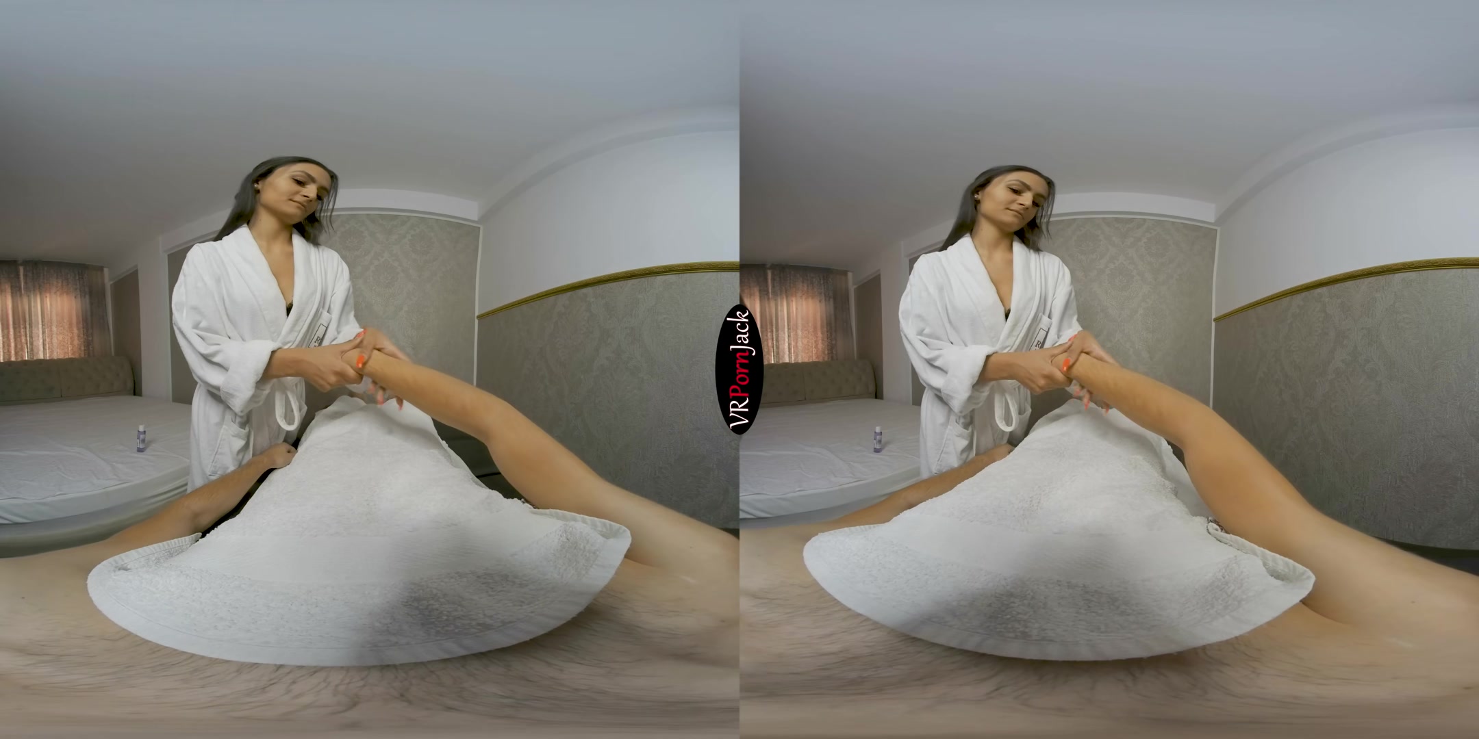 At The Massage Parlor - Naughty Brunette - VRpornjack