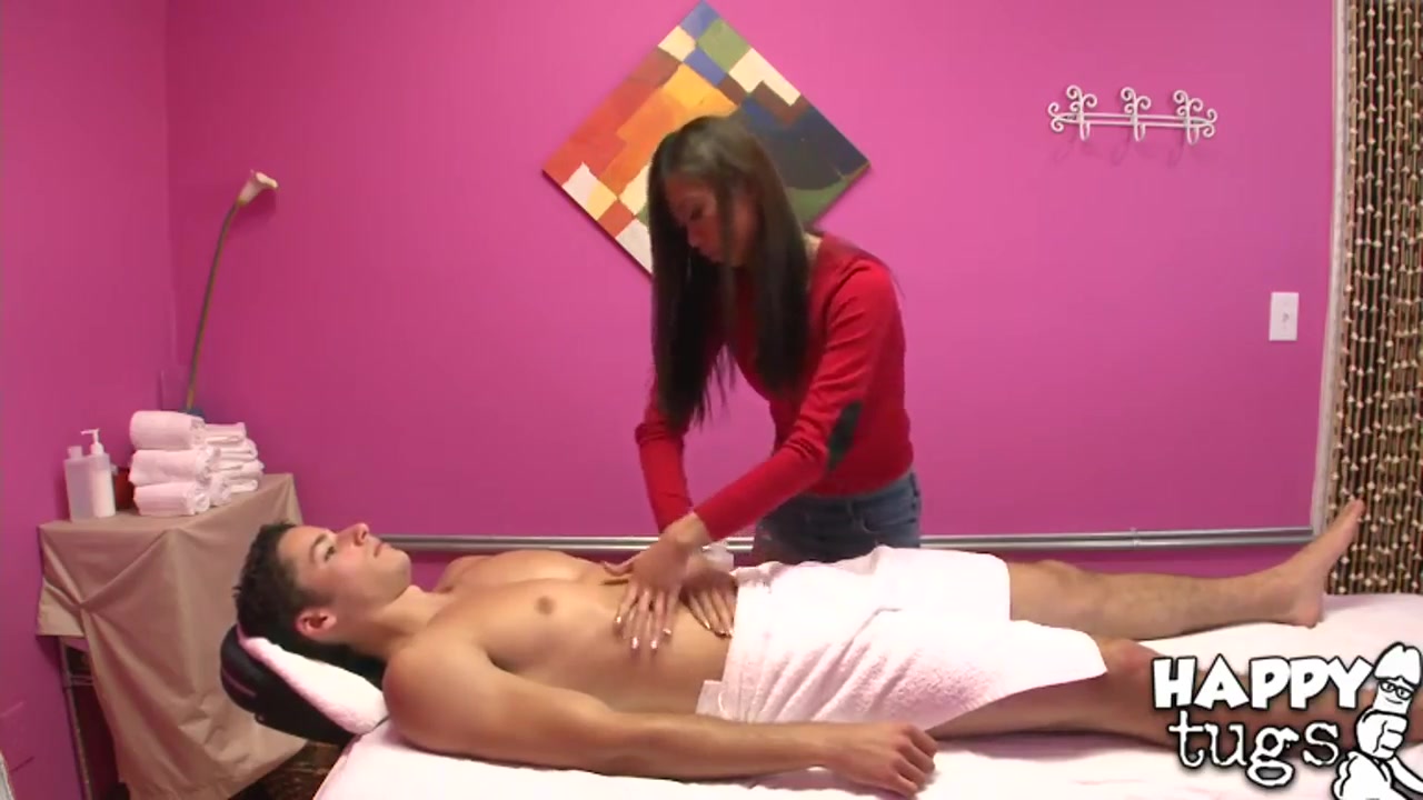 Aron Matthews really enjoys the massage performed by Kim Kong
