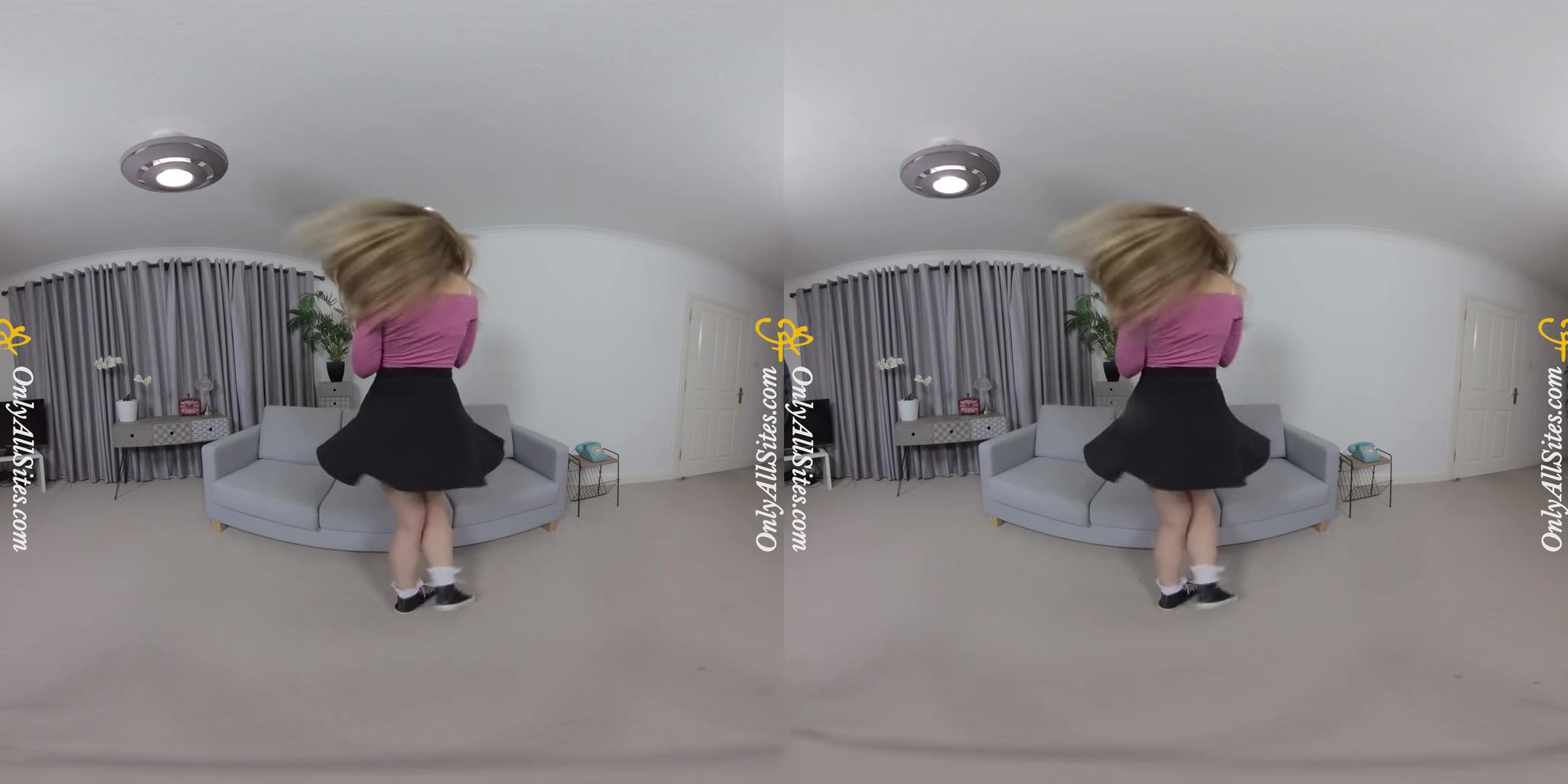 Stephanie Bonham Carter - Blonde in Sneakers; Striptease with Sexy and Cute Blonde