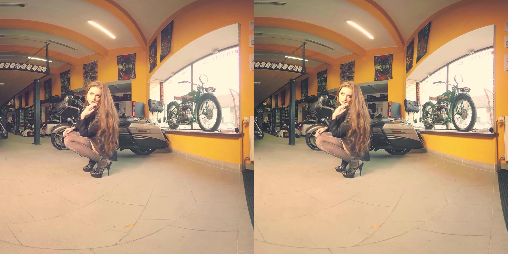 Lola 2 in Leggy Redhead Gets Naked on Her Bike - BravoModelsMedia