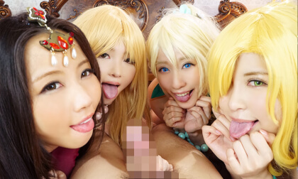 Ririka & Rui Hizuki & Mikuru Shiiba & Kurumi Tamaki in Ririka, Rui Hizuki, Mikuru Shiiba, and Kurumi Tamaki Reincarnated into a Alternate Universe for Elf Harem Sex at a Fantasy Pub 2 - TMAVR