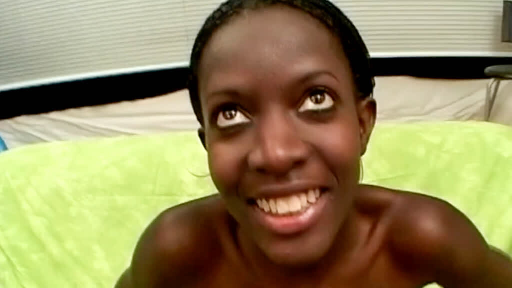 Hot Ebony teen 18+ Grateful For Her European Host She Gladly Sucks Him And His Friend Off