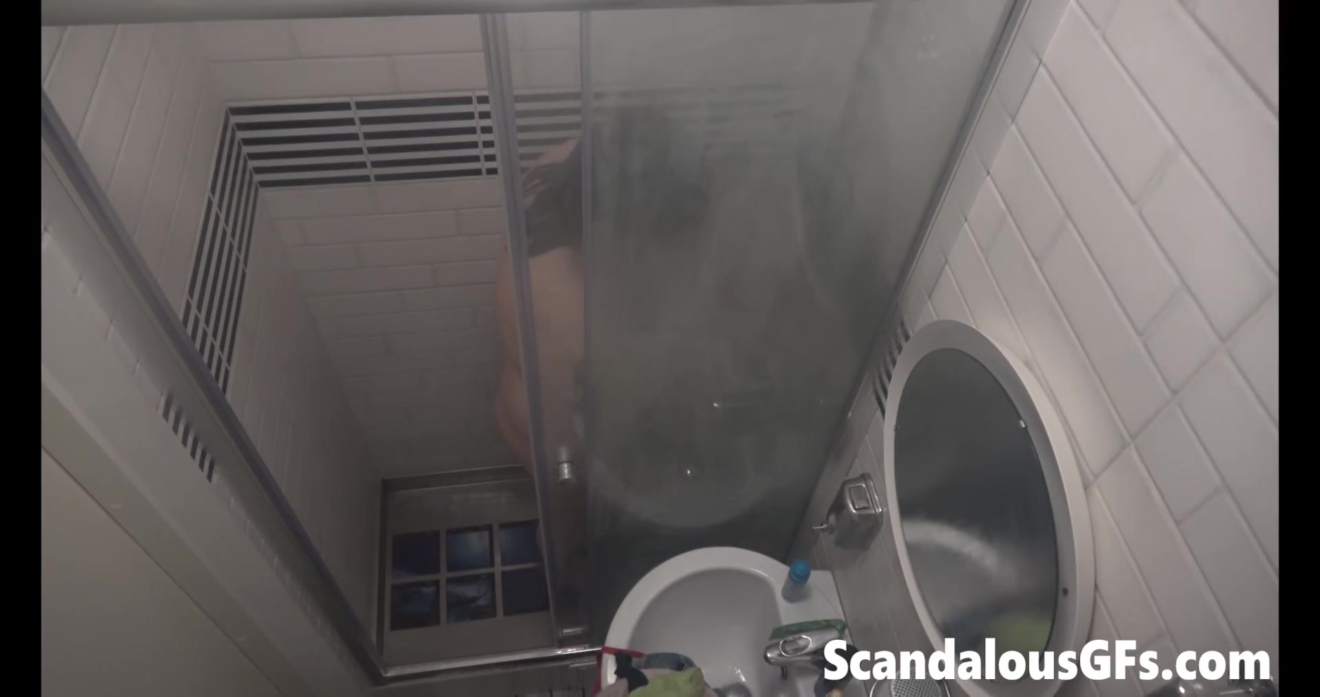 Video of my nude stepsis taking a long rejuvenating hot water shower