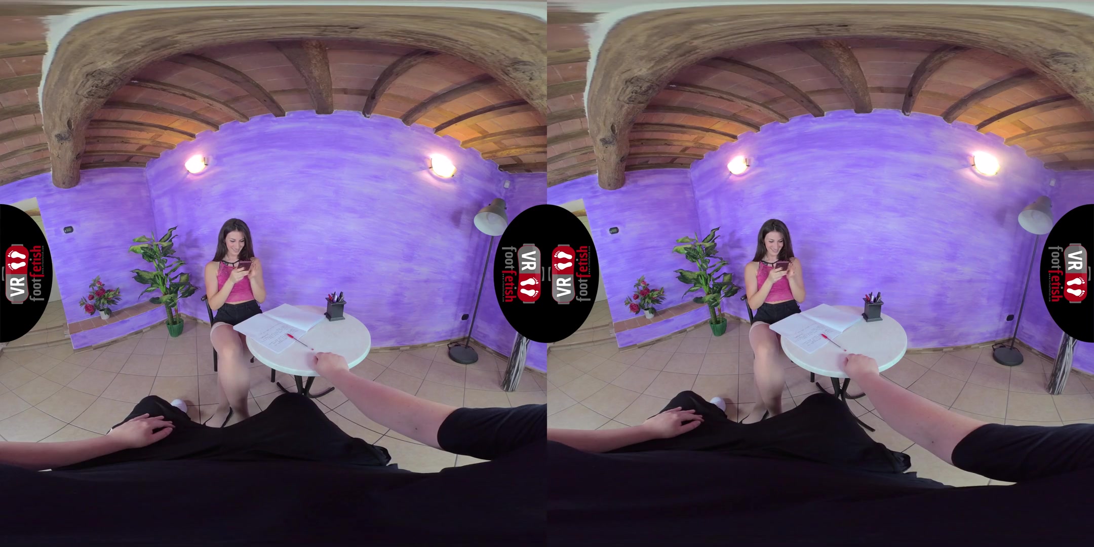 Naughty Lilian Has You Cum On Her Nyloned Feet; foot fetish stocking nylons footjob cumshot teen 18+