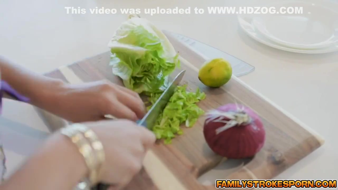 Havana Gets Her Stepson To Help Her Prepare Dinner