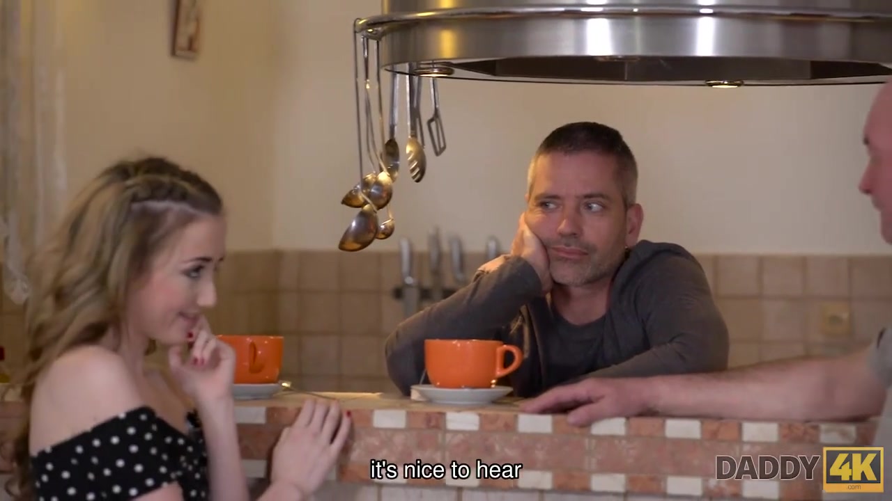 DADDY4K. Curious babe wanted to see cock of her boyfriend's Step father