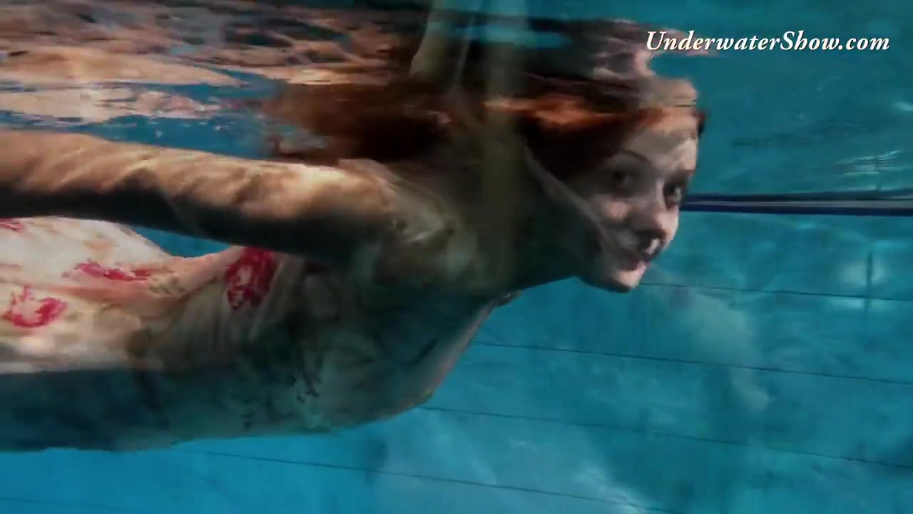 Russian Girl Edwiga Swims Nude In The Pool In Russia