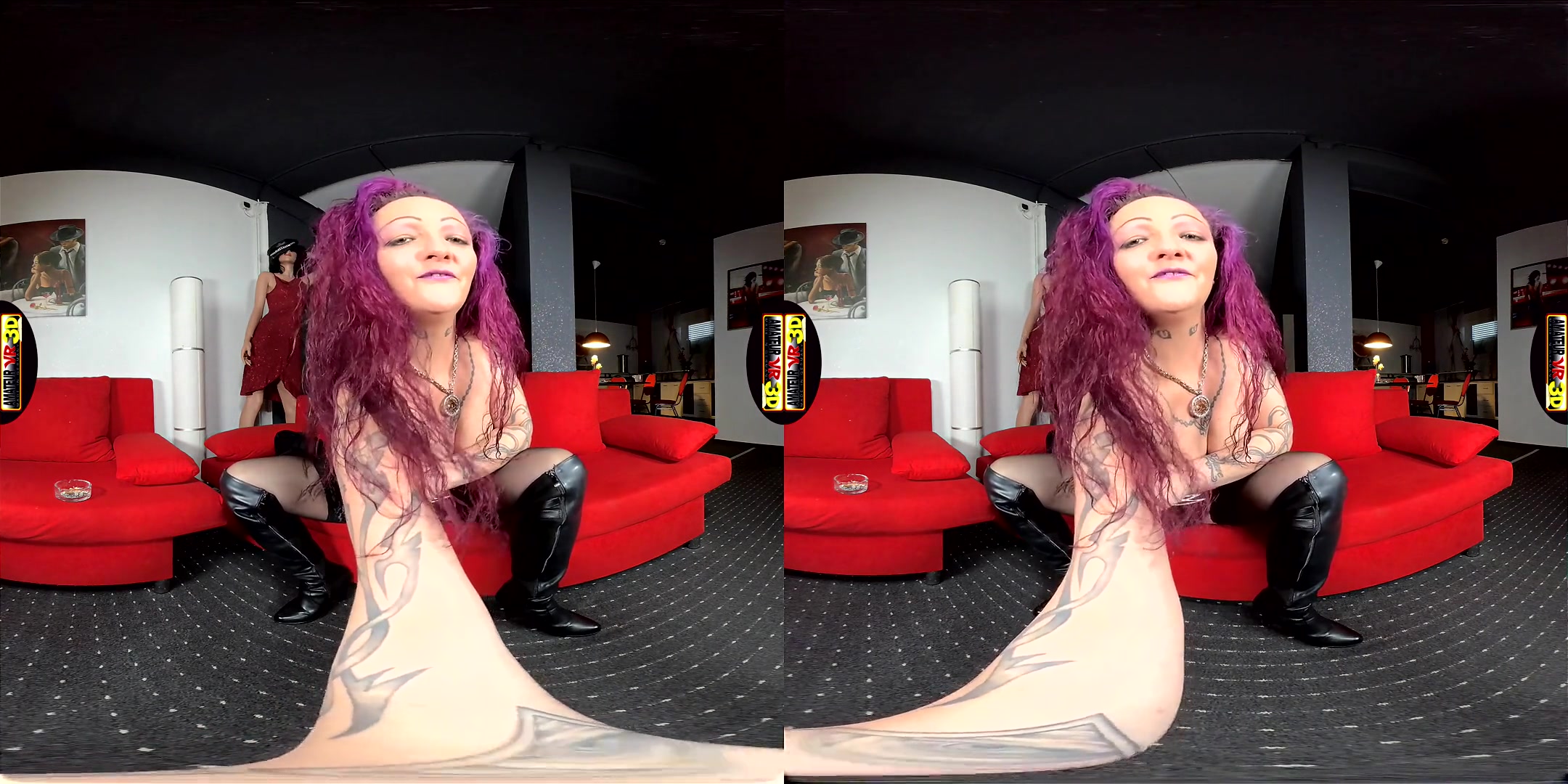 Nadine - This Mistress is Waiting to Show Up Her Snatch - Mature Toying Nylons