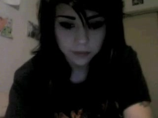 Cute dark-haired chick trying out her new sex toy