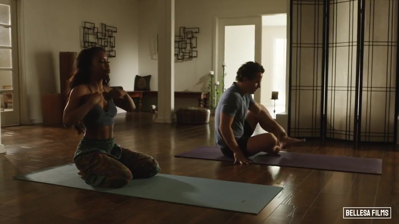 Bellesa - Dude Gets Horny In Class With His Gorgeous Yoga Instructor - Demi Sutra