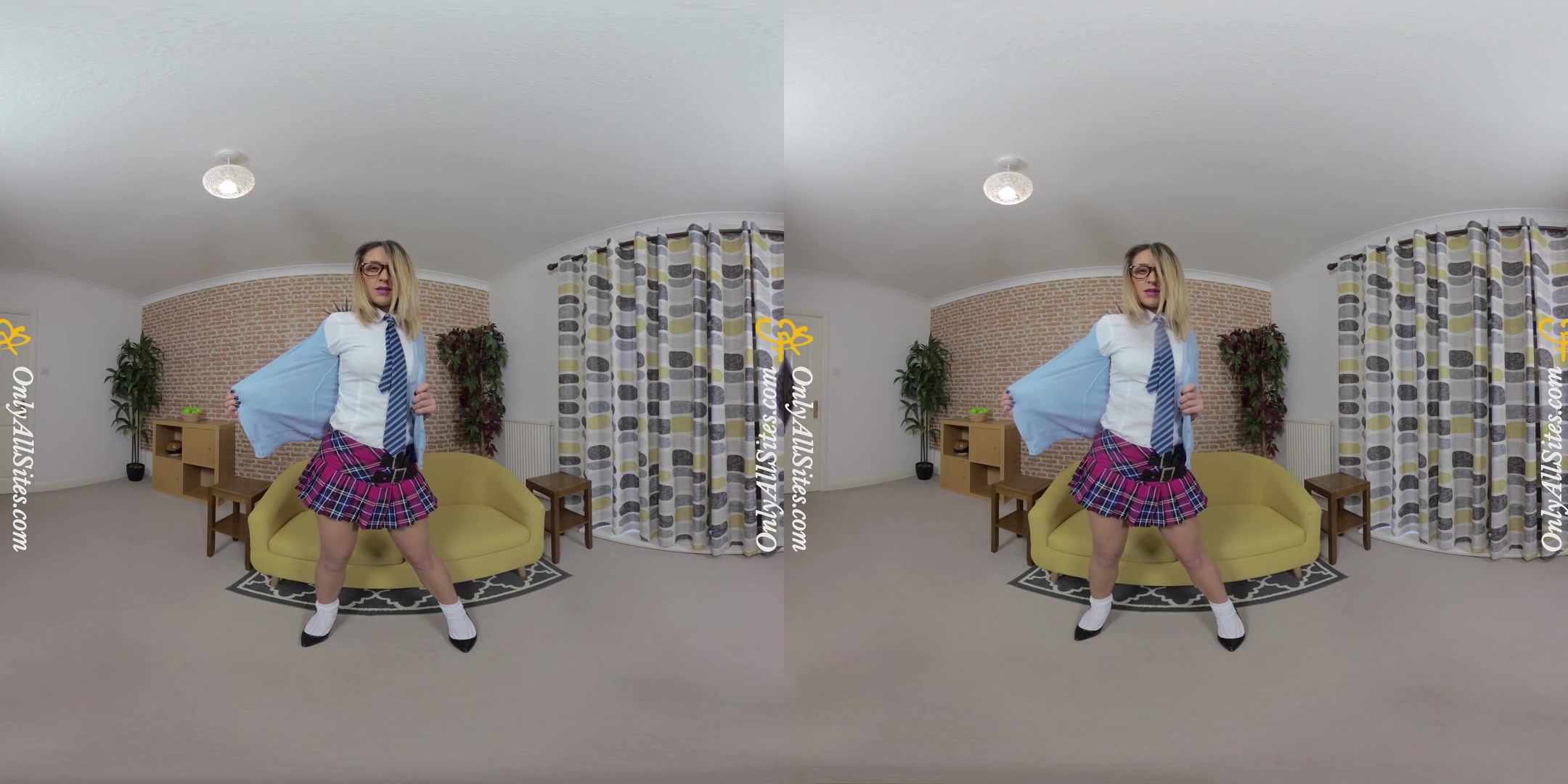 Samantha - Dirty Samantha Strips After Class - OnlyTease