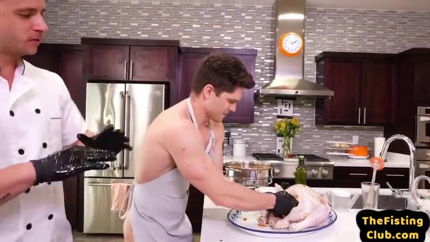 Czech Hunter - Fisting Chef Fists Helper With Food Fetish In Kitchen