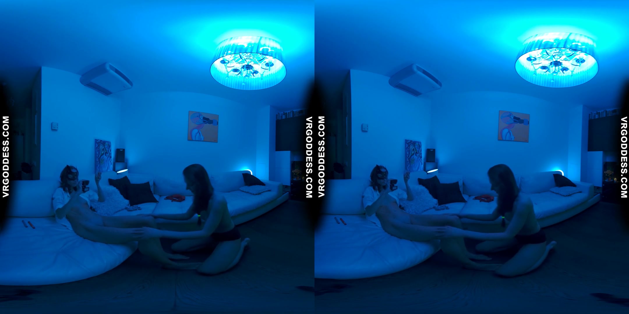 Deep Blue Late Night Miss Pussycat And Rebeka Ruby Licking And Tribbing Clit To Clit