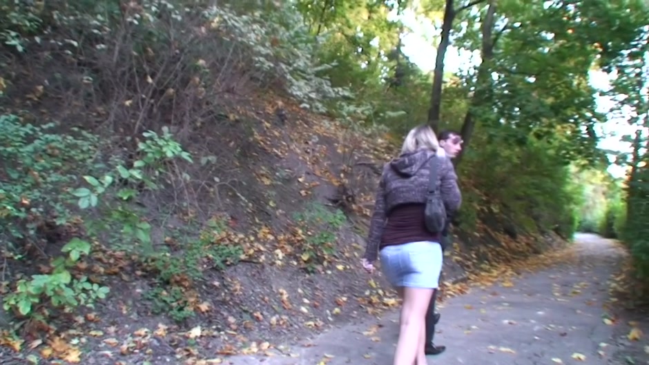Janet Haven in outside porn vid with a slutty chick and a big guy