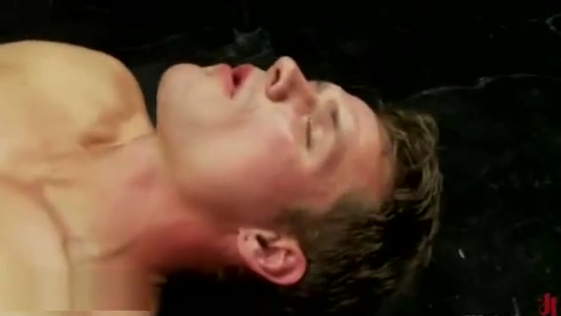 Red latex shemale fucks bound guy