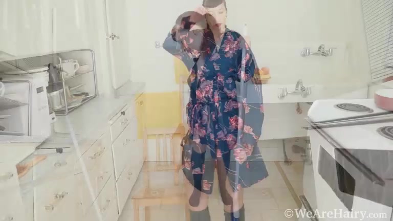 Enjoy Calliope having hot orgasms in her kitchen - WeAreHairy