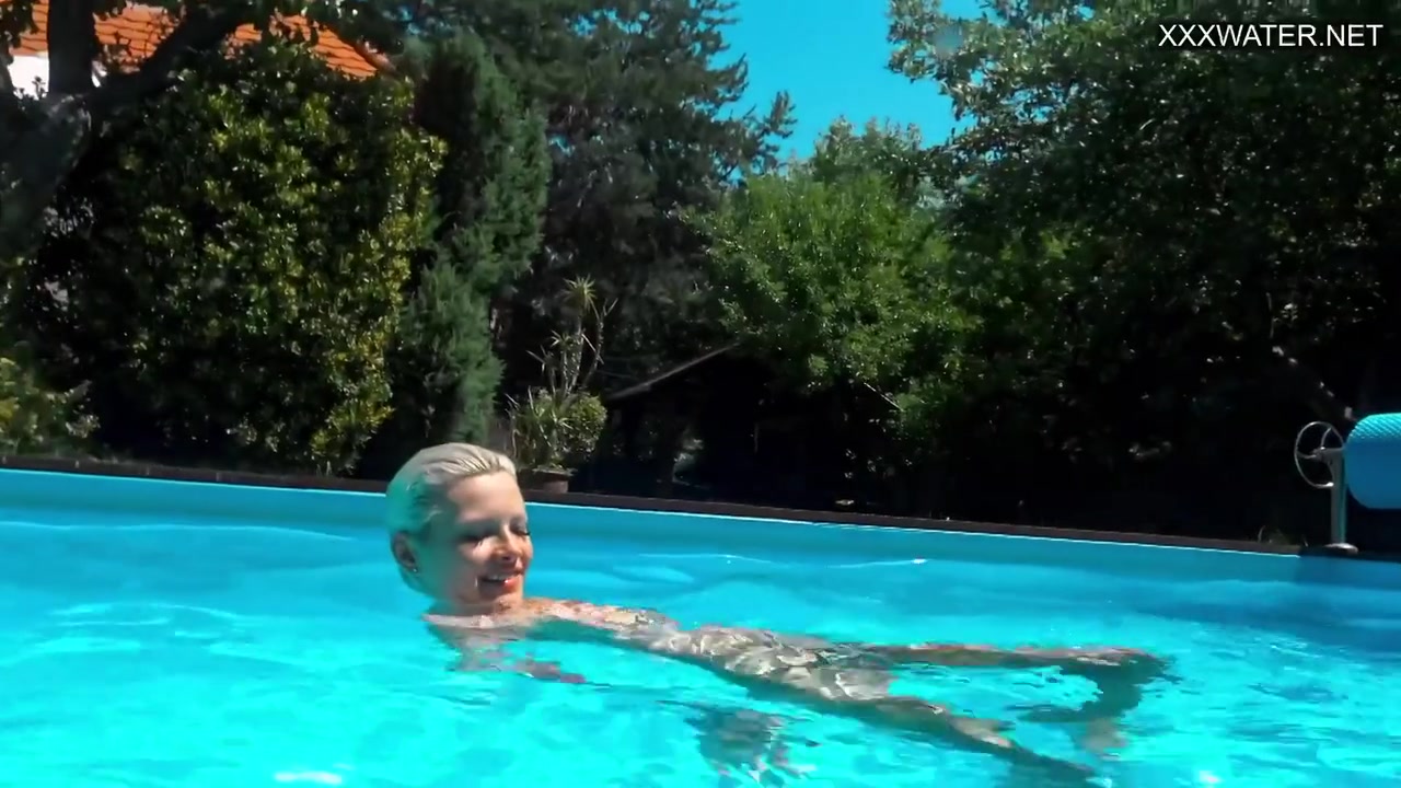 Euro Blonde Small Tits Pornstar Zazie Swimming