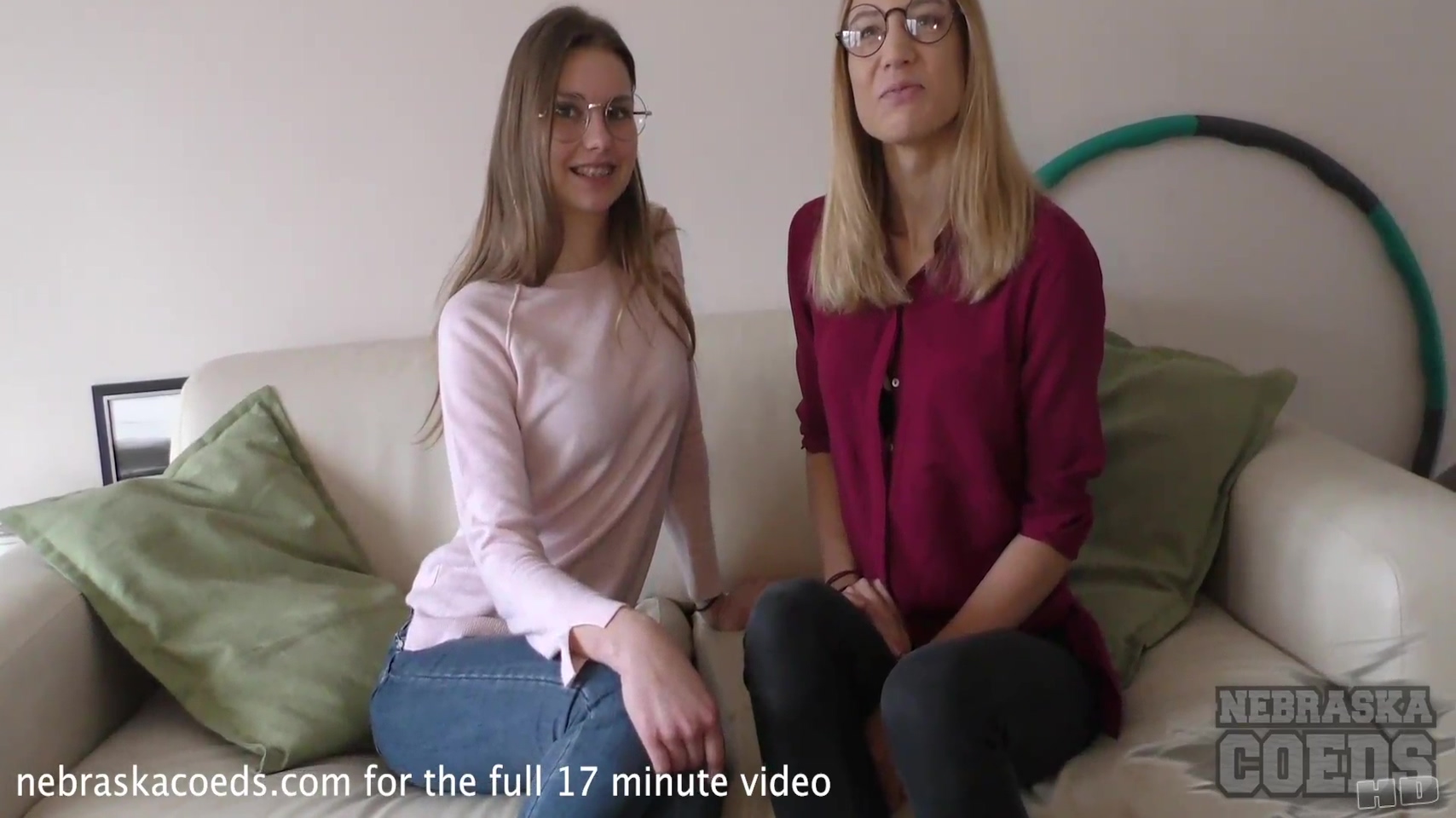 Young Amanda And Ieva Girl Girl Fun On The Couch 11 Min