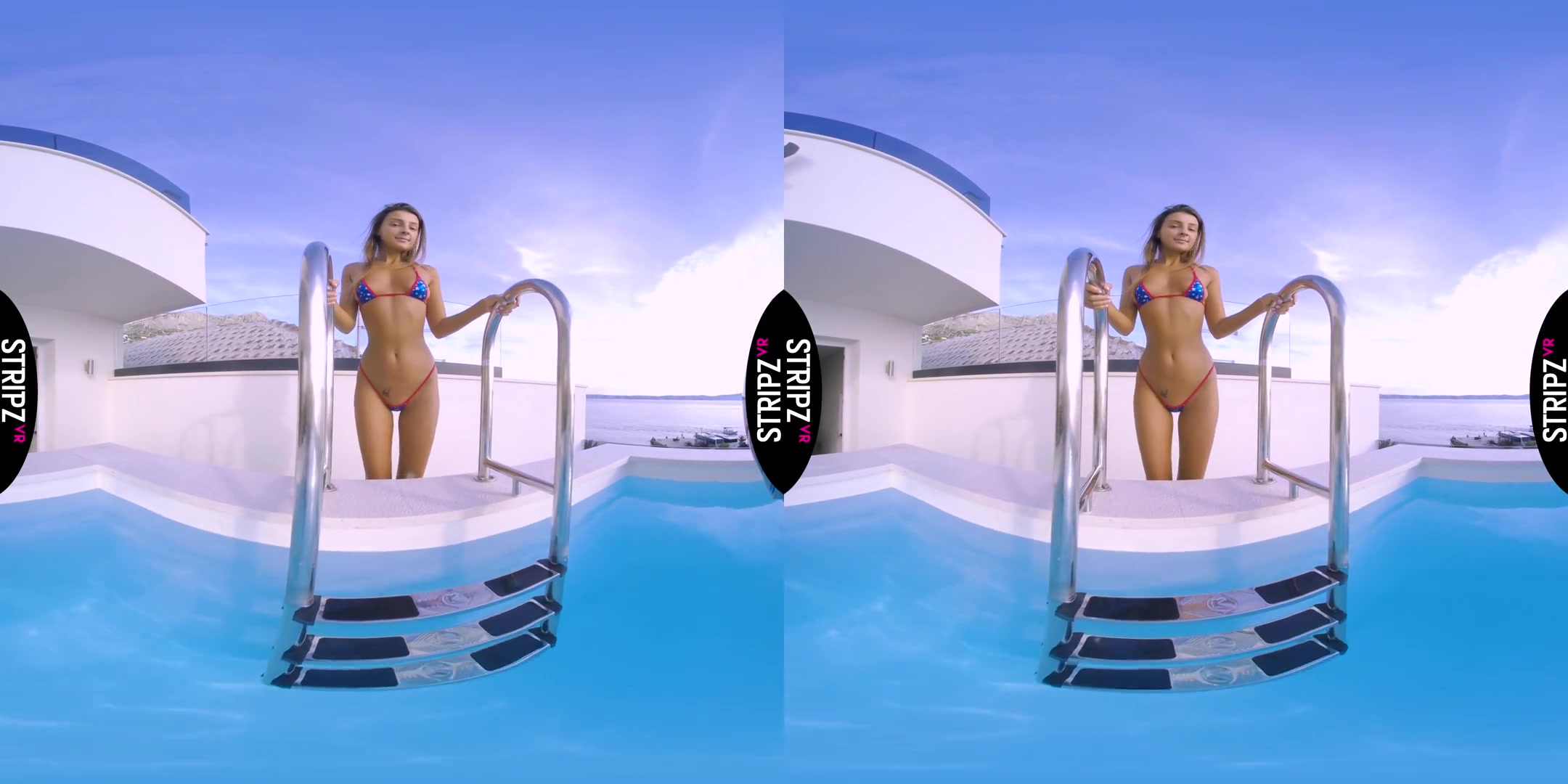 Pool Party! - teen 18+ Babe Strips out of her Bikini for You
