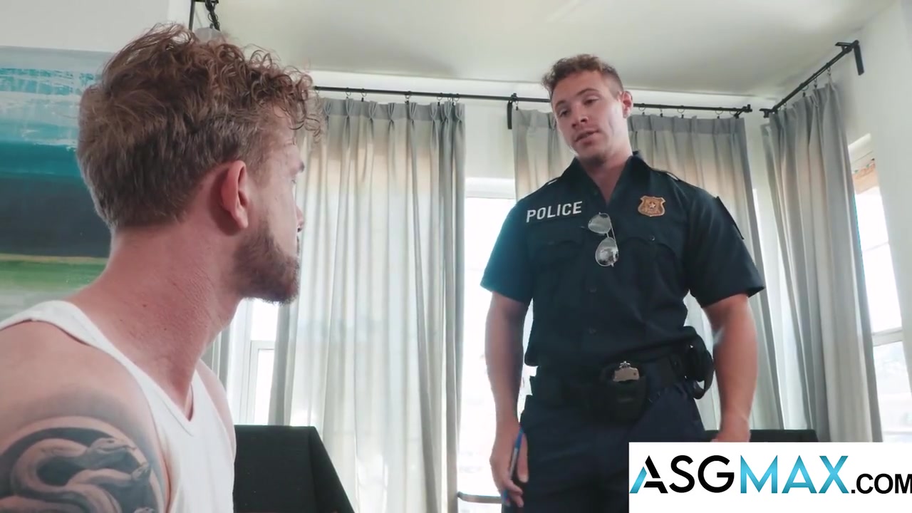 Im Going To Need To Conduct A Search - Horny Cop Rails Ginger Jock
