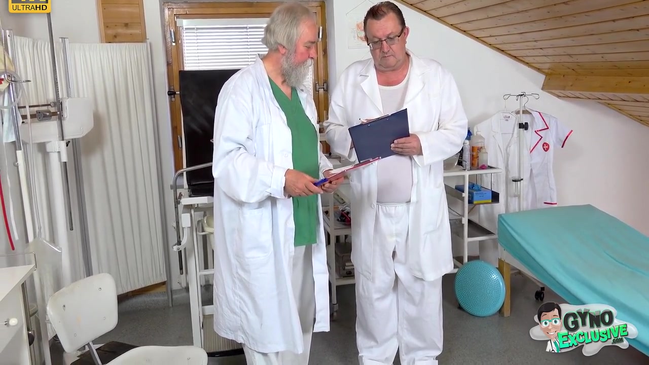 Two Old Doctors Finger A Naked Teen 18+ During Her Gyno Exam With Bella Angel