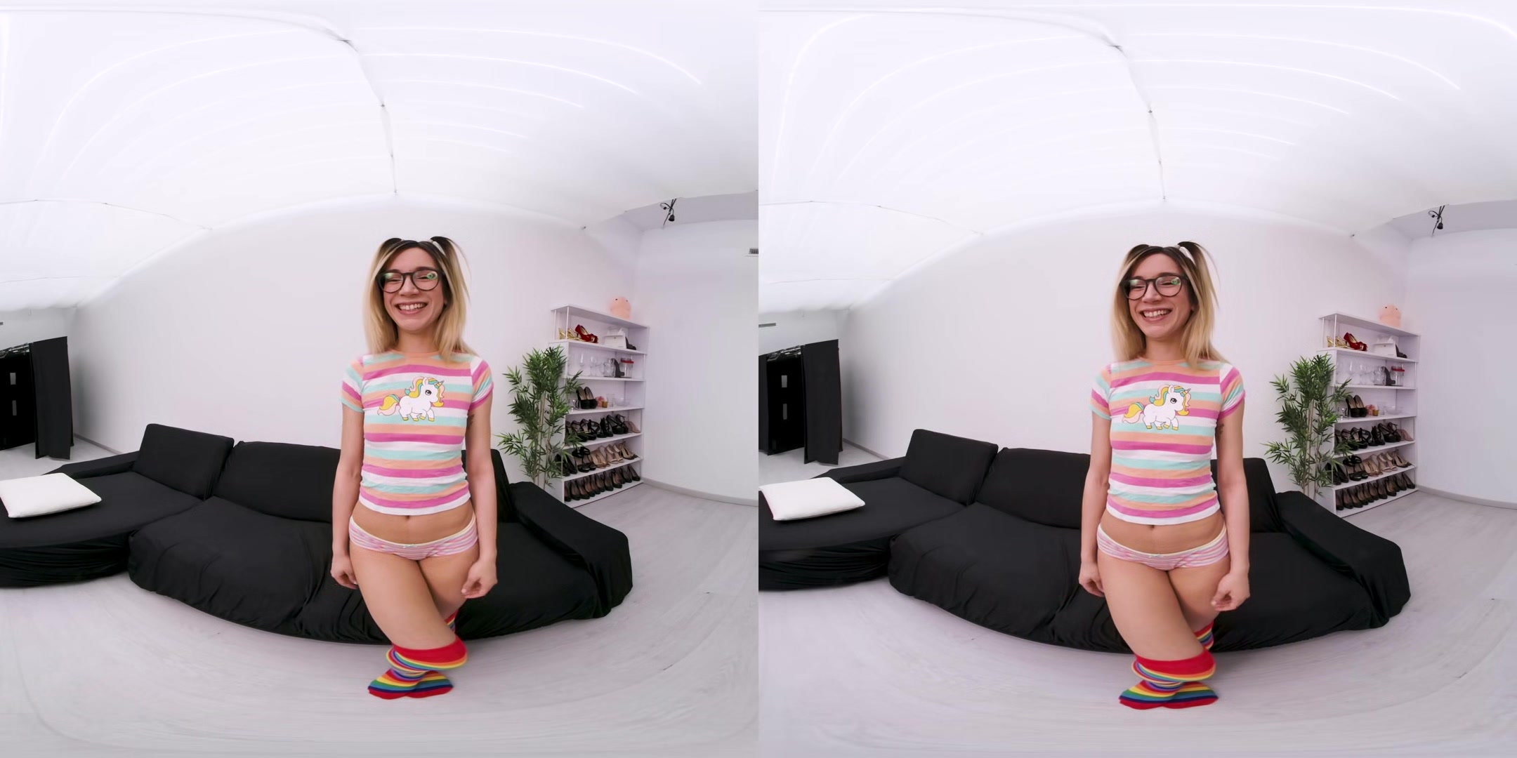 Funny Nerd Blonde Filled With Cumloads At The Bukkake