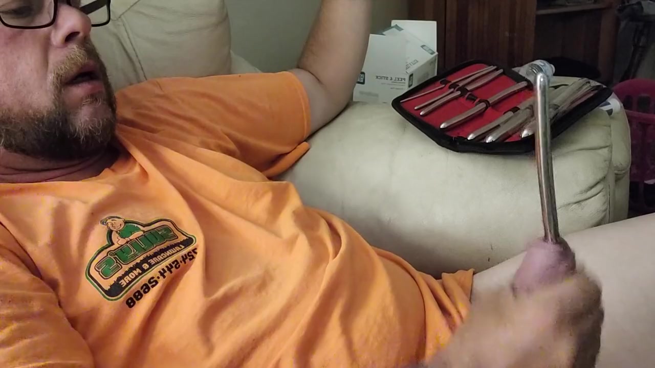 Sounding My Cock Till I Cum With 9-10mm Rod