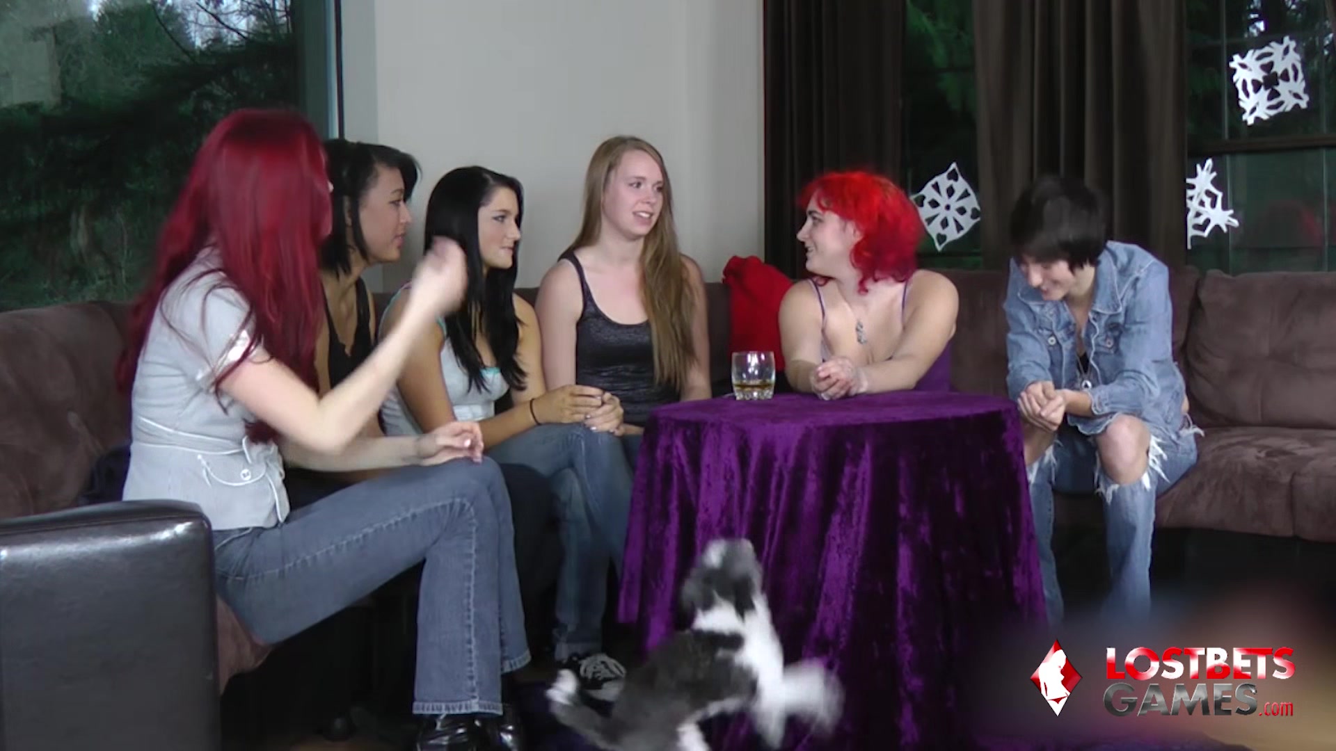 Kandie, Kamora, Sassy, Mary, Ariel, and Isis Get wild in a game of Strip Estonian Roulette