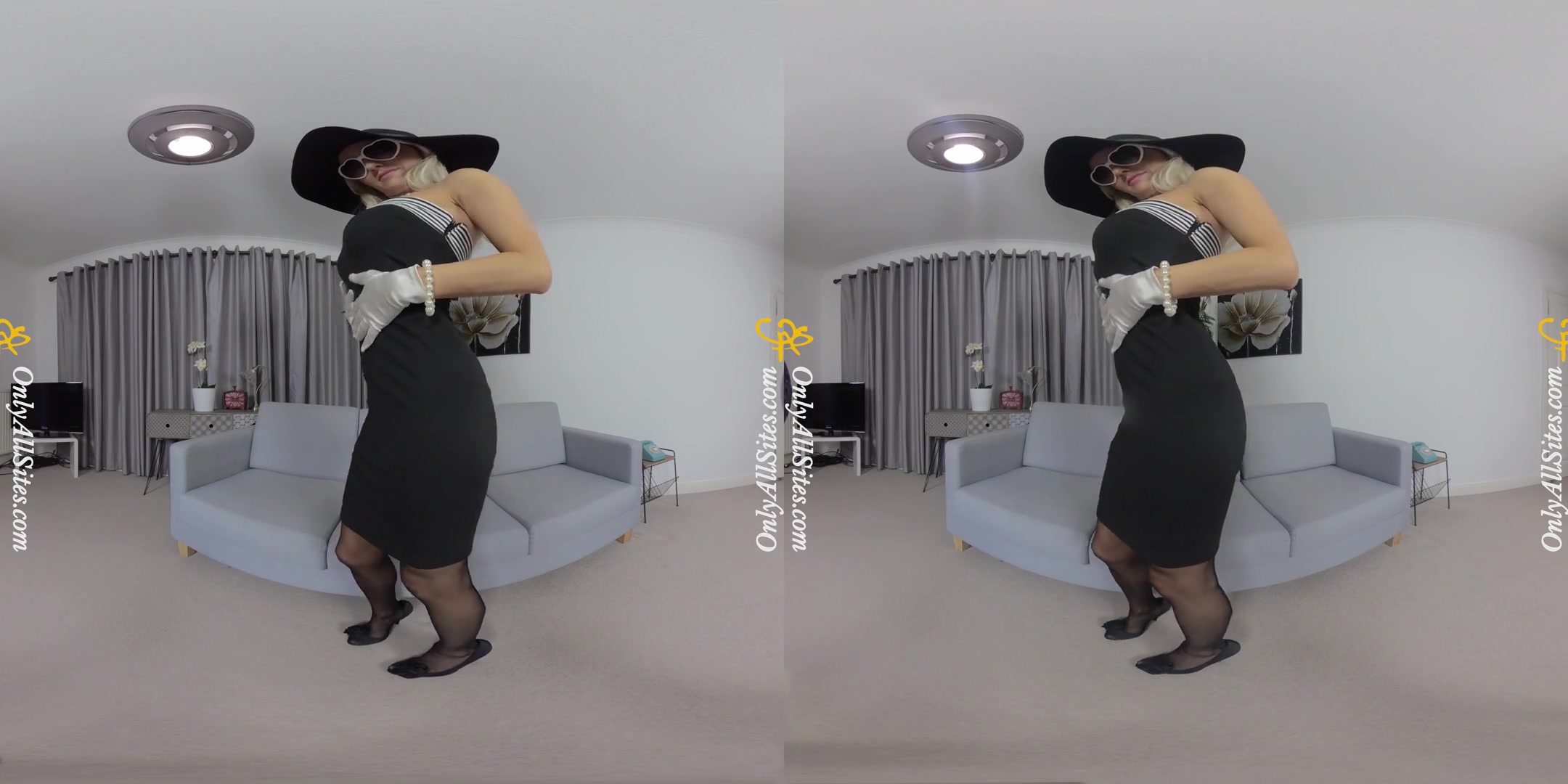 Natasha Anastasia - Black Hat; Gorgeous Blonde Babe Stripping