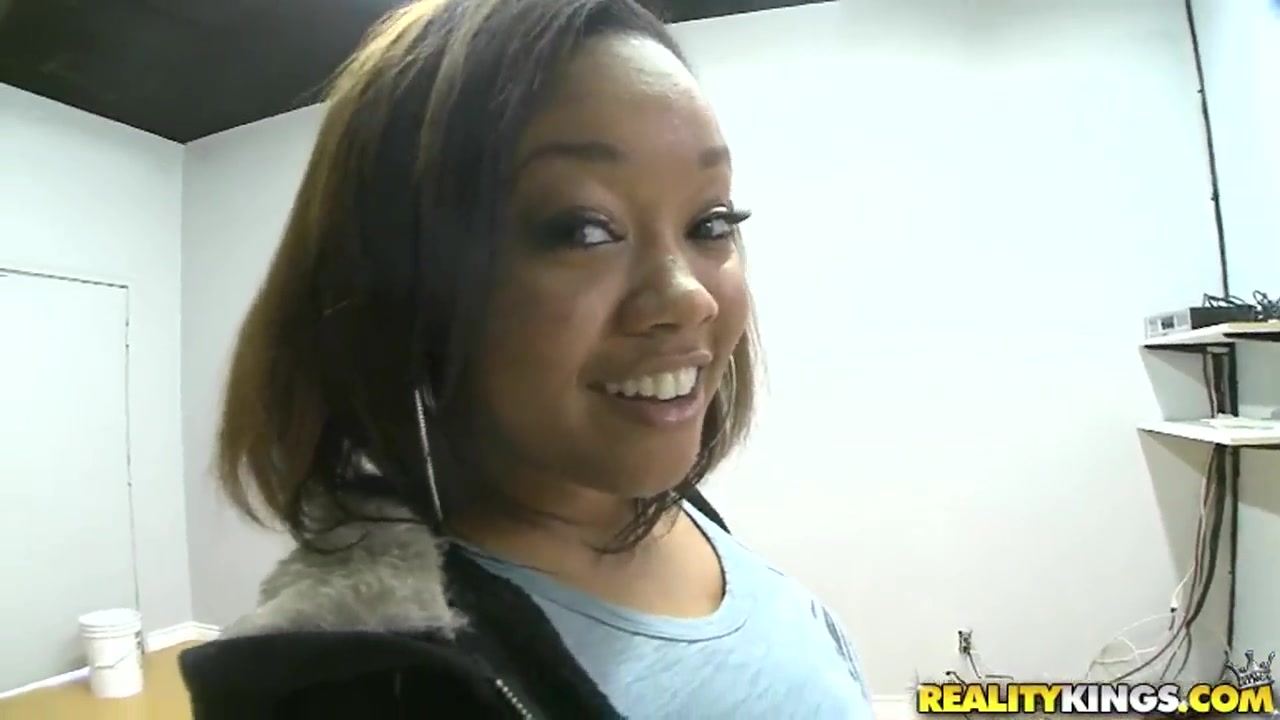 Alluring ebony hottie Melody Nakai plays with her nookie