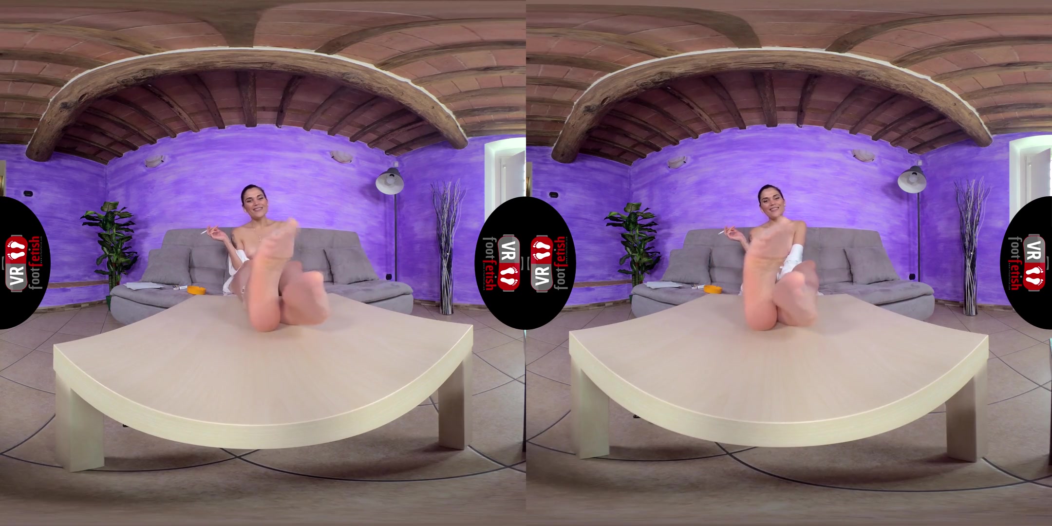 Dazzlingly Beautiful Chiara Tries On A Brand-New Pair Of Tights; Leg and Foot Fetish VR
