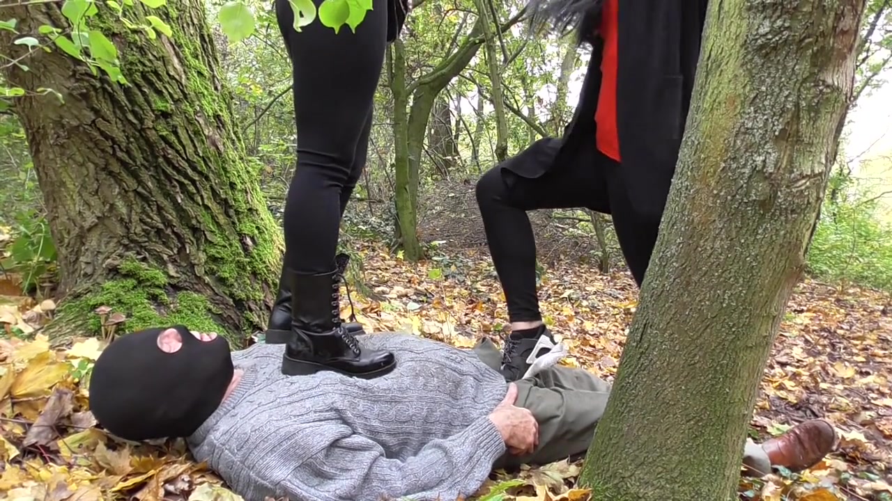 Trampling session in the wood, for the poor man by Femdom Austria