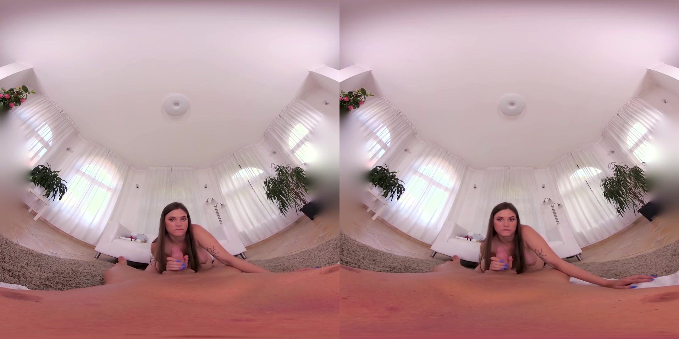 Busty Babe's First VR; Big Tits Brunette Amateur First Timer