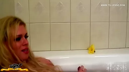 Ts Jesse In Hot Trans Rubs One Off Before Taking A Bath