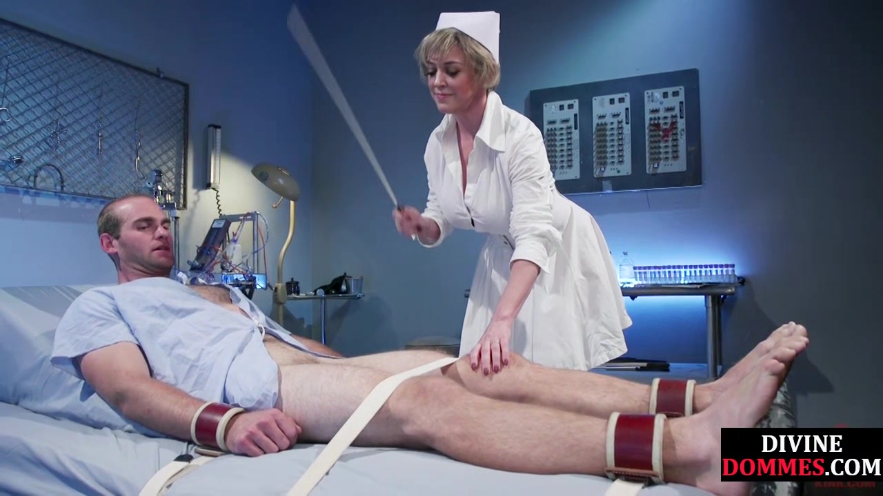 Femdom boobjob nurse ballbusting and facesitting patient