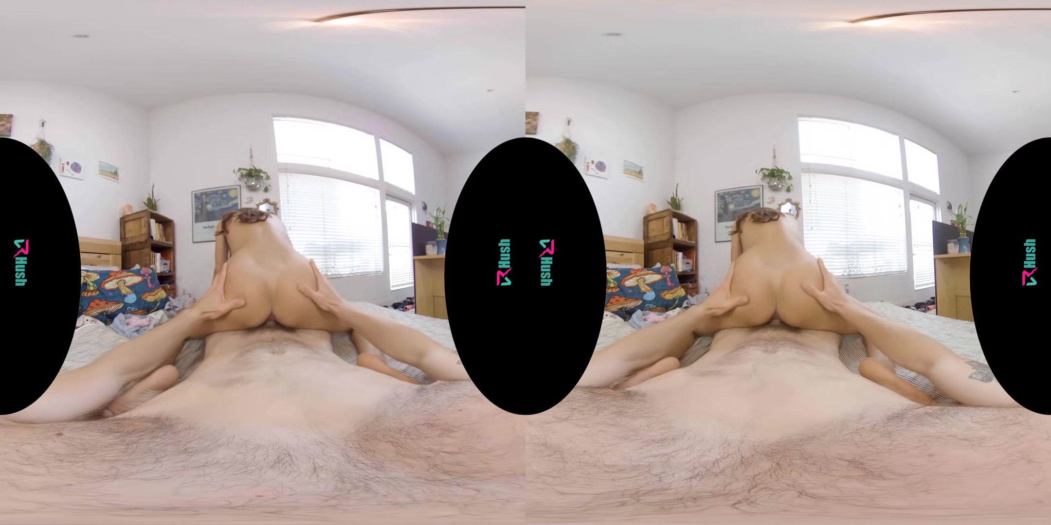 VRHUSH Vanna Bardot rides her landlords cock